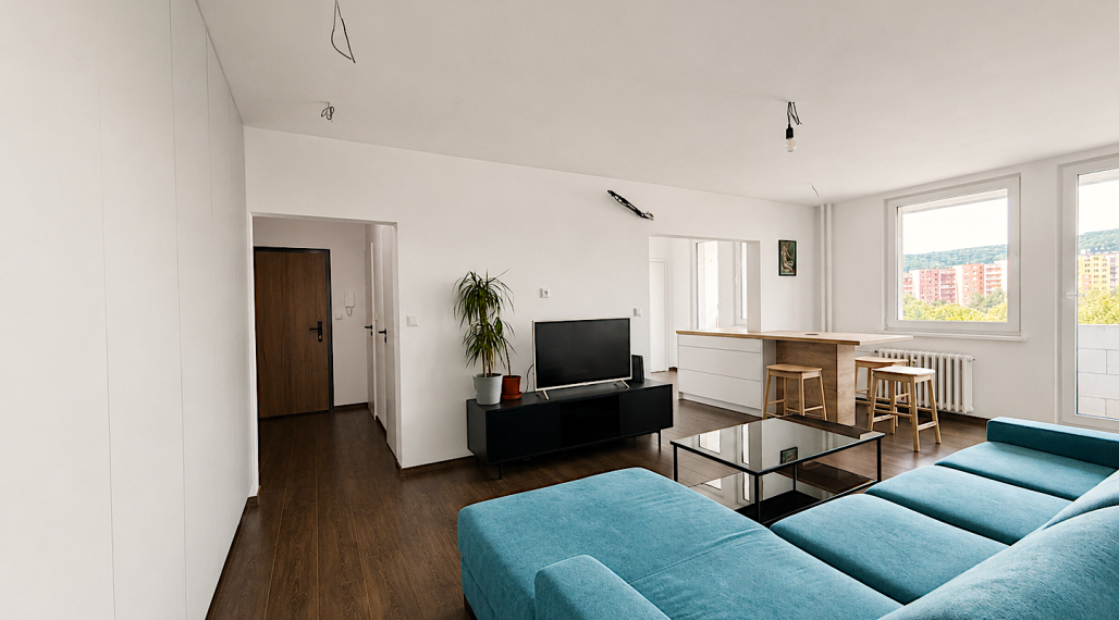 Kompletne zrekonštruovaný 3i. byt s krásnym výhľadom, BA-Dúbravka, Bagarova ul., 77 m2